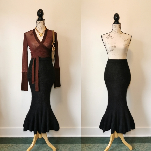 Giorgio Armani Dresses & Skirts - Vintage Giorgio Armani angora mermaid skirt